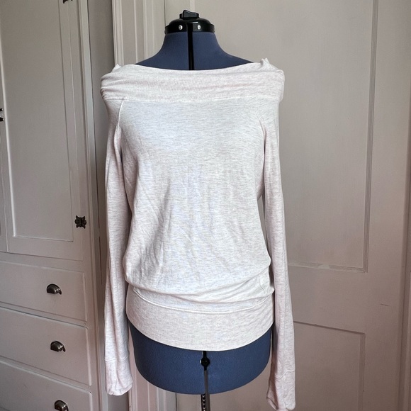 Athleta Studio Barre Sweatshirt. Size XS. Toasted Oatmeal/Brown EUC - Picture 9 of 9